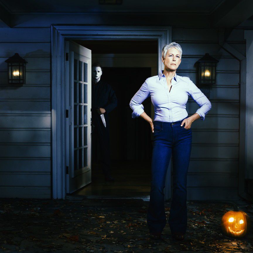 jamie lee curtis promoting Halloween